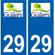 29 Guilers logo autocollant plaque stickers ville