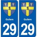 29 Guilers blason autocollant plaque stickers ville