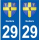 29 Guilers blason autocollant plaque stickers ville