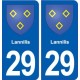 29 Lannilis blason autocollant plaque stickers ville