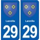 29 Lannilis blason autocollant plaque stickers ville