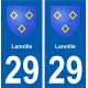 29 Lannilis blason autocollant plaque stickers ville