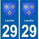 29 Lannilis blason autocollant plaque stickers ville