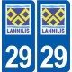 29 Lannilis logo autocollant plaque stickers ville