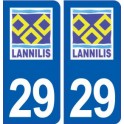 29 Lannilis logo autocollant plaque stickers ville