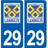 29 Lannilis logo autocollant plaque stickers ville