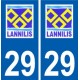 29 Lannilis logo autocollant plaque stickers ville