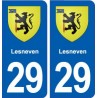 29 Lesneven blason autocollant plaque stickers ville