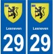 29 Lesneven blason autocollant plaque stickers ville