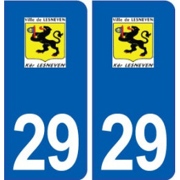 29 Lesneven logo autocollant plaque stickers ville
