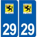 29 Lesneven logo autocollant plaque stickers ville