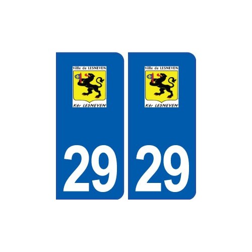 29 Lesneven logo autocollant plaque stickers ville