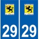 29 Lesneven logo autocollant plaque stickers ville