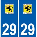 29 Lesneven logo autocollant plaque stickers ville