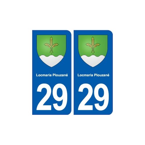 29 Locmaria Plouzané blason autocollant plaque stickers ville