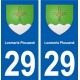 29 Locmaria Plouzané blason autocollant plaque stickers ville