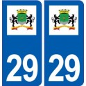 29 Locmaria Plouzané logo autocollant plaque stickers ville
