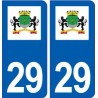 29 Locmaria Plouzané logo autocollant plaque stickers ville