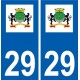29 Locmaria Plouzané logo autocollant plaque stickers ville