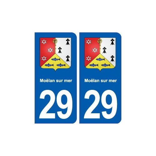 29 Moëlan sur mer blason autocollant plaque stickers ville