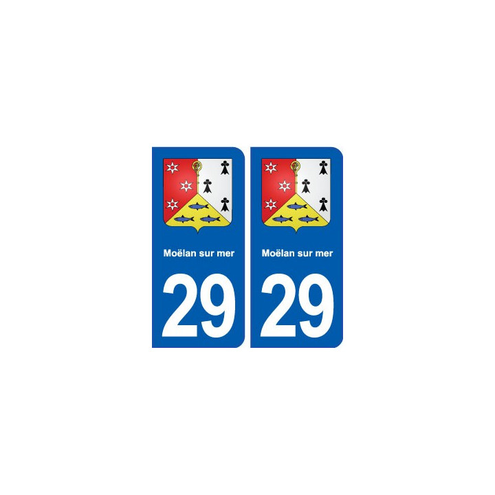 29 Moëlan sur mer blason autocollant plaque stickers ville