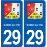29 Moëlan sur mer blason autocollant plaque stickers ville