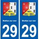 29 Moëlan sur mer blason autocollant plaque stickers ville