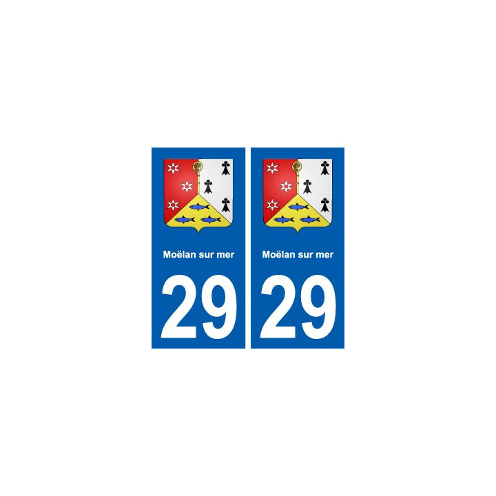 29 Moëlan sur mer blason autocollant plaque stickers ville