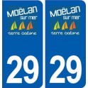 29 Moëlan sur mer logo autocollant plaque stickers ville