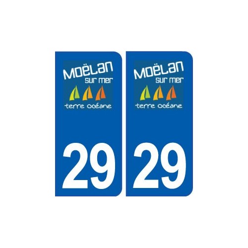 29 Moëlan sur mer logo autocollant plaque stickers ville