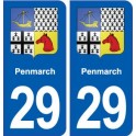 29 Penmarch blason autocollant plaque stickers ville