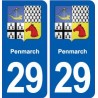29 Penmarch blason autocollant plaque stickers ville