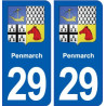 29 Penmarch blason autocollant plaque stickers ville