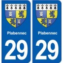 29 Plabennec blason autocollant plaque stickers ville