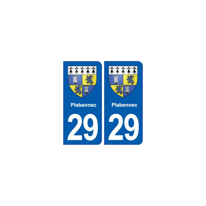 29 Plabennec blason autocollant plaque stickers ville
