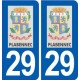 29 Plabennec logo autocollant plaque stickers ville