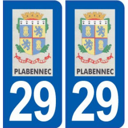 29 Plabennec logo autocollant plaque stickers ville