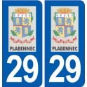 29 Plabennec logo autocollant plaque stickers ville