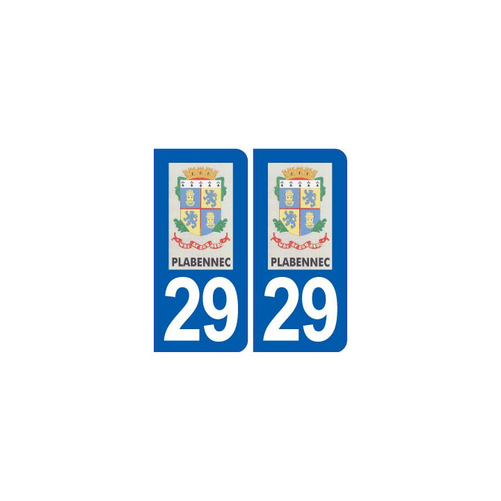 29 Plabennec logo autocollant plaque stickers ville