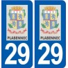 29 Plabennec logo autocollant plaque stickers ville