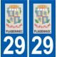 29 Plabennec logo autocollant plaque stickers ville