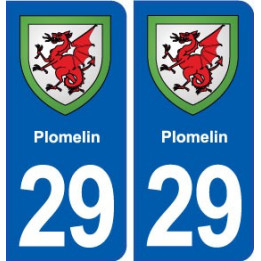 29 Plomelin blason autocollant plaque stickers ville