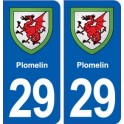29 Plomelin blason autocollant plaque stickers ville