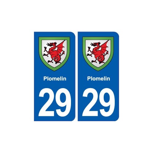 29 Plomelin blason autocollant plaque stickers ville