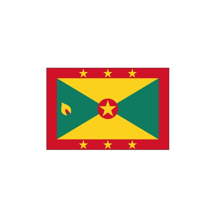 Autocollant Drapeau Grenada Grenade sticker