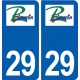 29 Plomelin logo autocollant plaque stickers ville