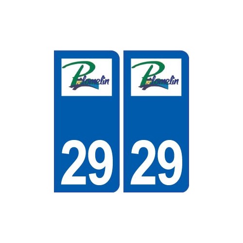 29 Plomelin logo autocollant plaque stickers ville