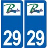 29 Plomelin logo autocollant plaque stickers ville