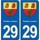 29 Plonéour Lanvern blason autocollant plaque stickers ville