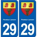 29 Plonéour Lanvern blason autocollant plaque stickers ville